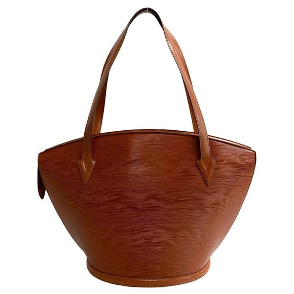 LOUIS VUITTON Vintage Brown Leather Tote Bag - Picture 4 of 9